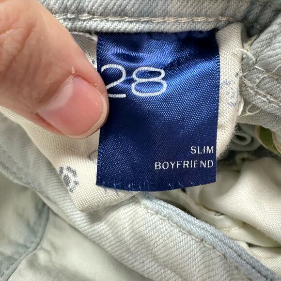 Anthropologie Pilcro Slim Boyfriend Jeans Distressed Light Wash 28 - Picture 10 of 14